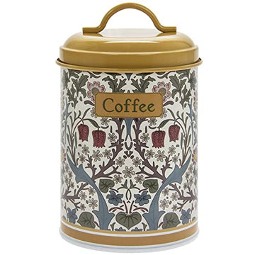 Metal Coffee Canister William Morris Blackthorn Cylindrical
