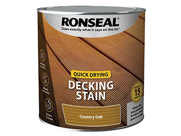 Ronseal Matt Exterior Wood Decking Stain - 2.5L Country Oak
