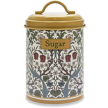 Metal Sugar Canister William Morris Blackthorn Cylindrical