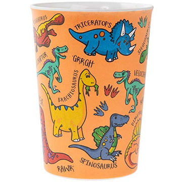 Orange Kids Dinosaur Design Drinking Cup