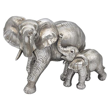 Bronze Elephant and Baby Calf Reflections Ornament