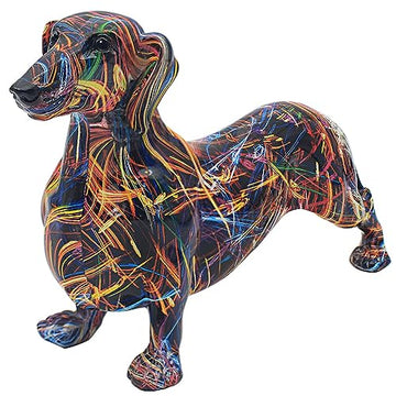 Black Supernova Dachshund Splash Animal Figurine