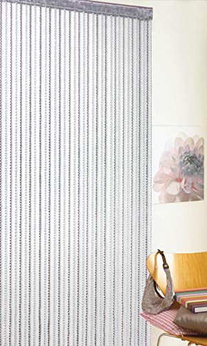 Braid String Door Curtains Panel - Grey