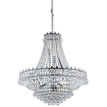Versailles 13 Light Chrome Frame & Crystal Chandelier