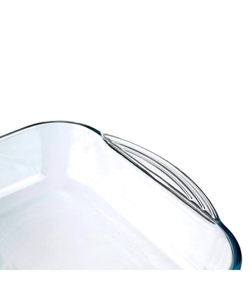 Clear Glass 40X25cm Food Pie Pasta Baking Oven Dish Tray
