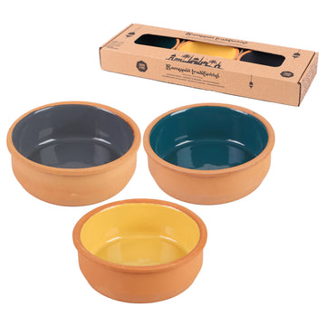 3Pcs Terracotta Clay Ramekin Set