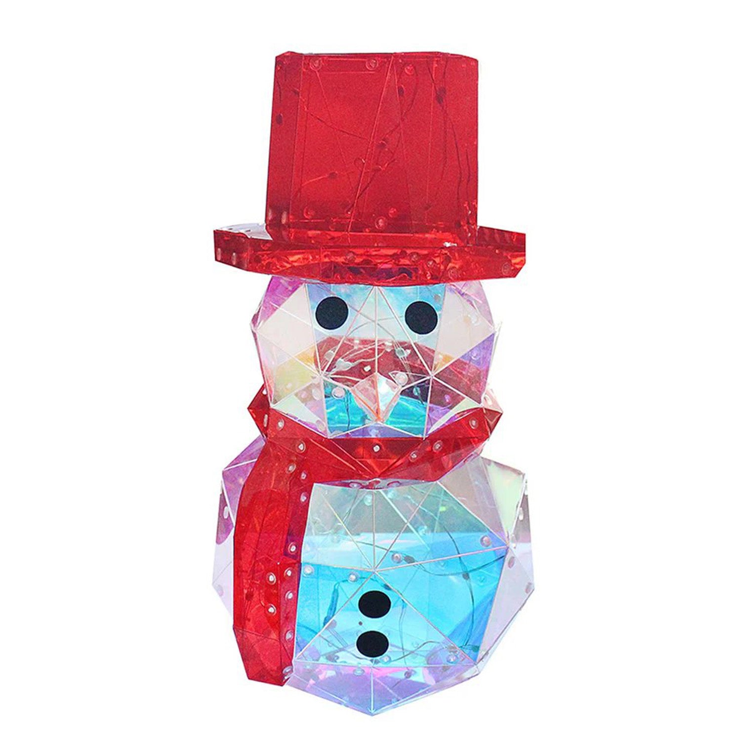 Christmas Snowman Holographic Color Changing Interactive LED Lamp