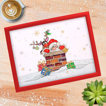 Bug Art Christmas Santa Padded Cushion Lap tray
