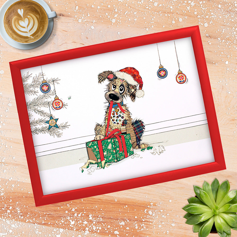 Bug Art Christmas Festive Padded Lap tray