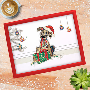 Bug Art Christmas Festive Padded Lap tray