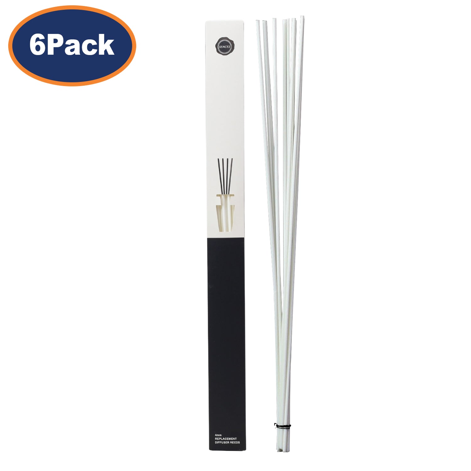 48pcs Baltus Reed Sticks Replacement Scented Oil Diffuser White 4mm 55cm Long