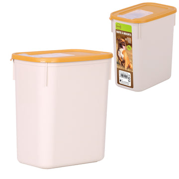 3 Litre Beige Plastic Dog Pet Dry Food Storage Container