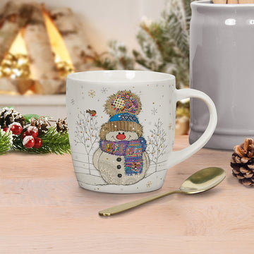 Bug Art Snowman Christmas Coffee Mug