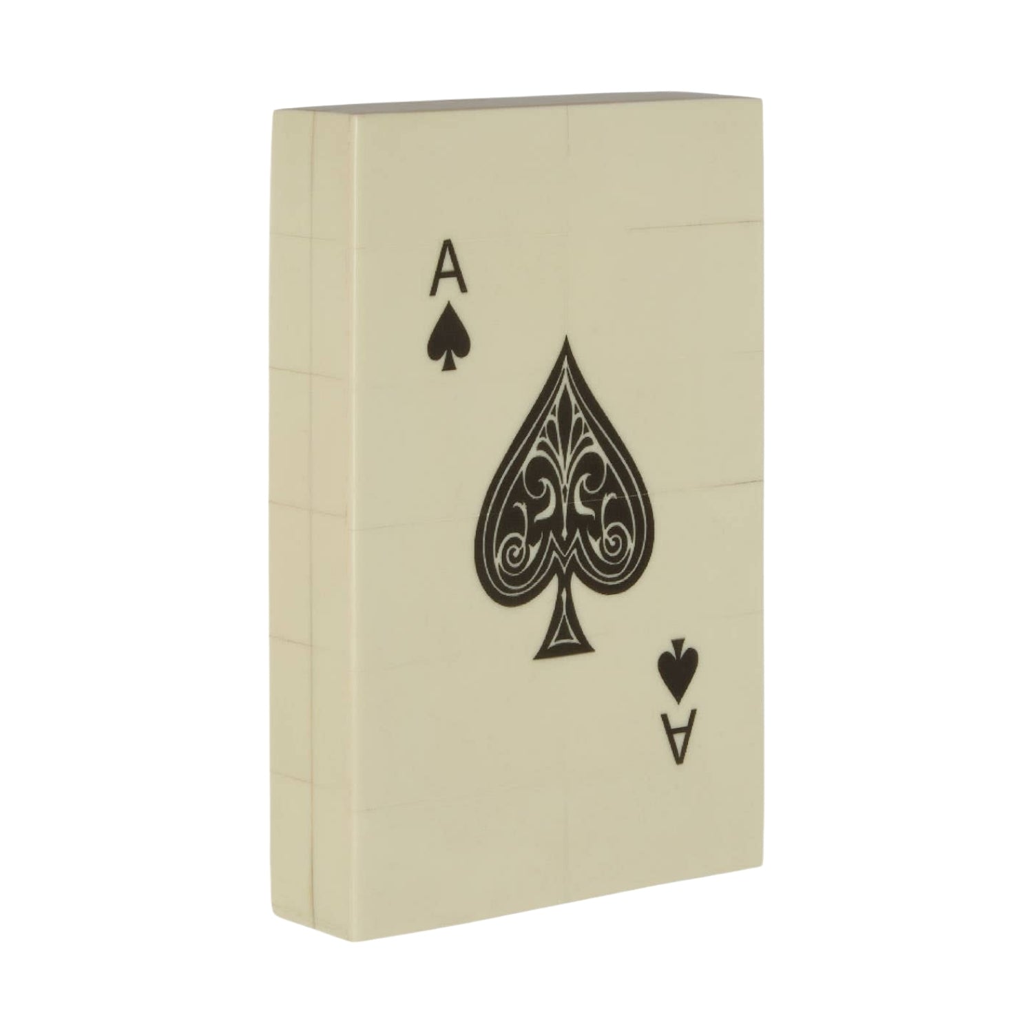 Churchill Games Cream Two Section Card Box with Playing Cards