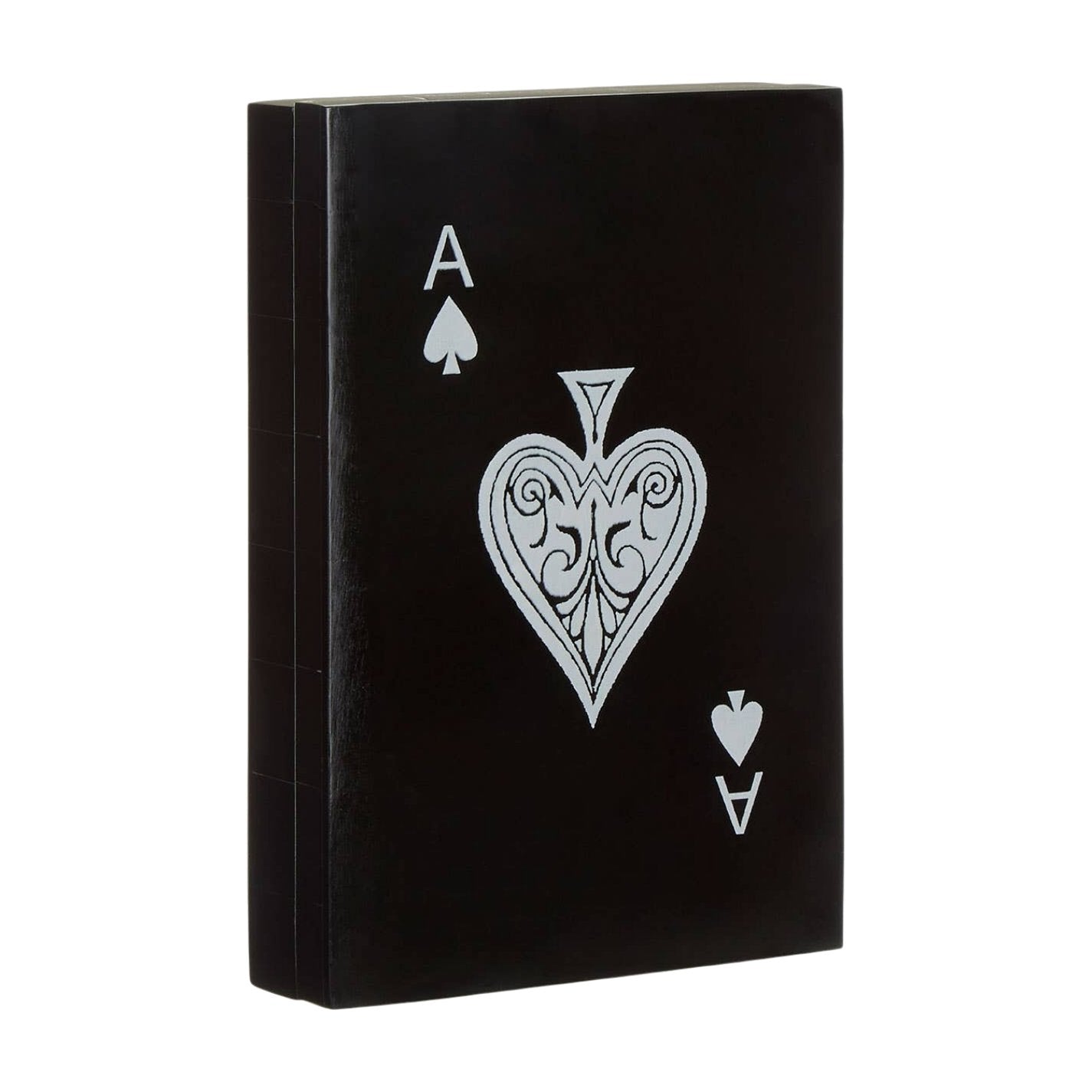 Churchill Games Black & White Double Card Box with Playing Cards