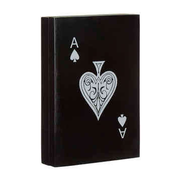 Churchill Games Black and White Double Card Box with Playing Cards