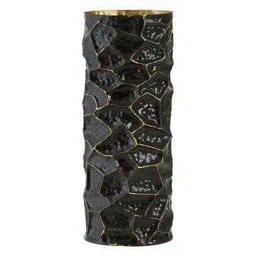 Azola Large Metal Vase in Black & Gold