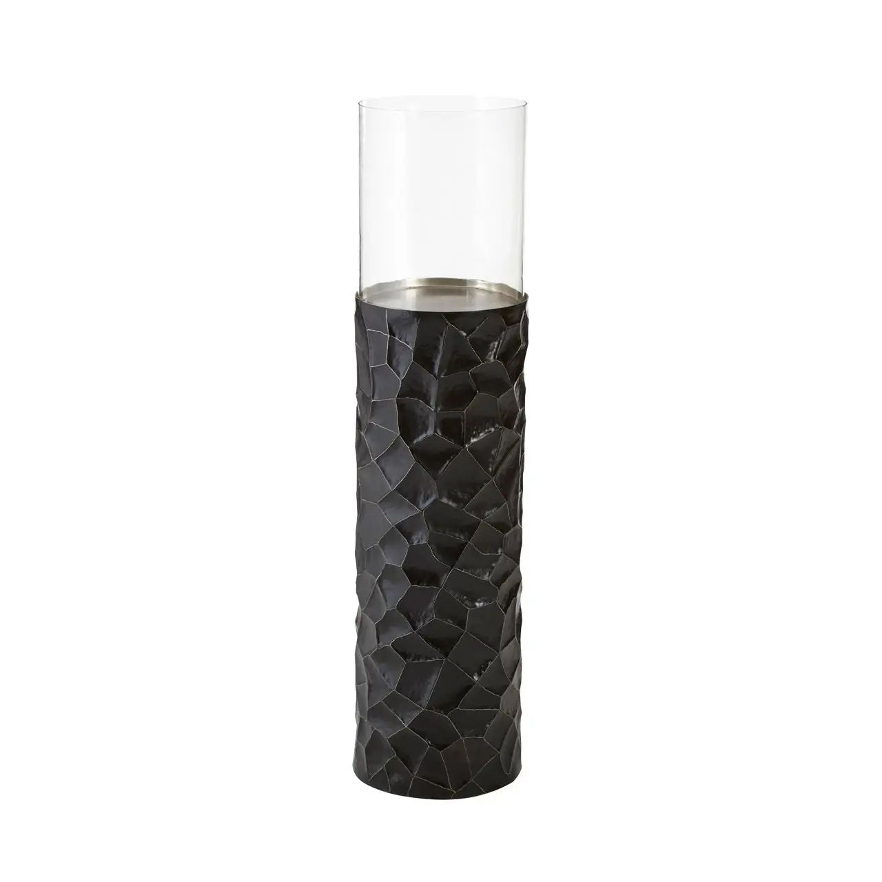 Azola Small Floor Standing Hurricane Candle Holder in Black