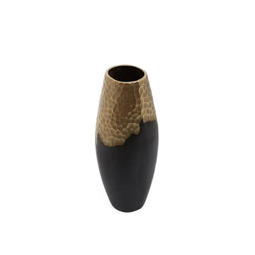 Kaito Small Black & Gold Vase
