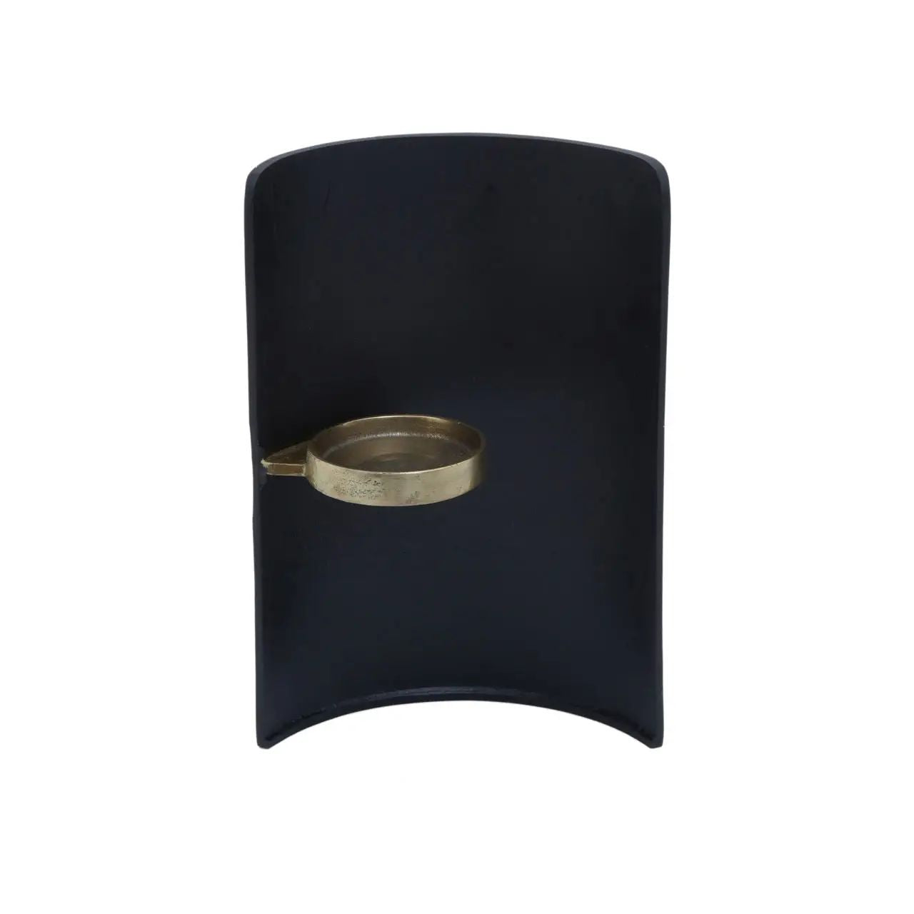 Kaito Black & Gold Finish Candle Holder