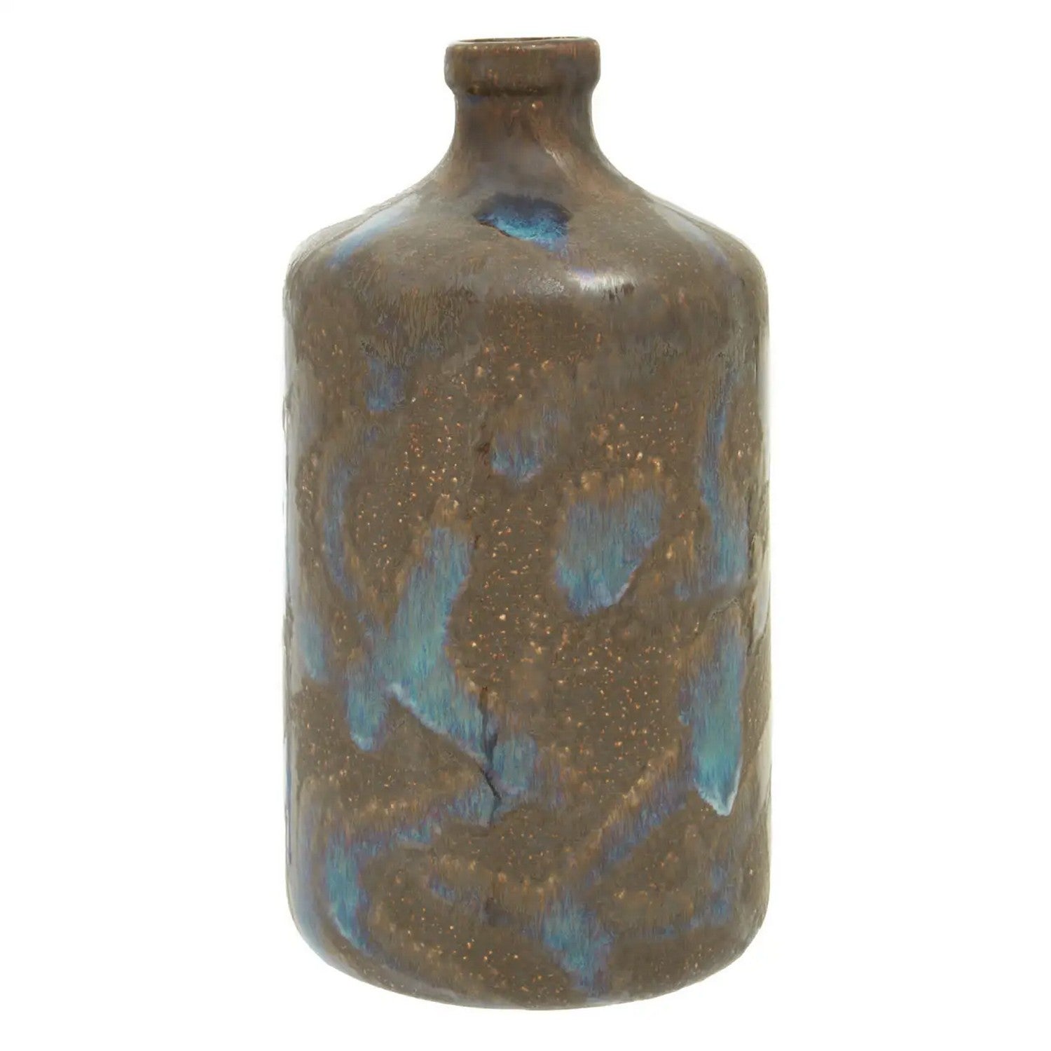 Syras Brown Reactive Glaze Bottle Vase