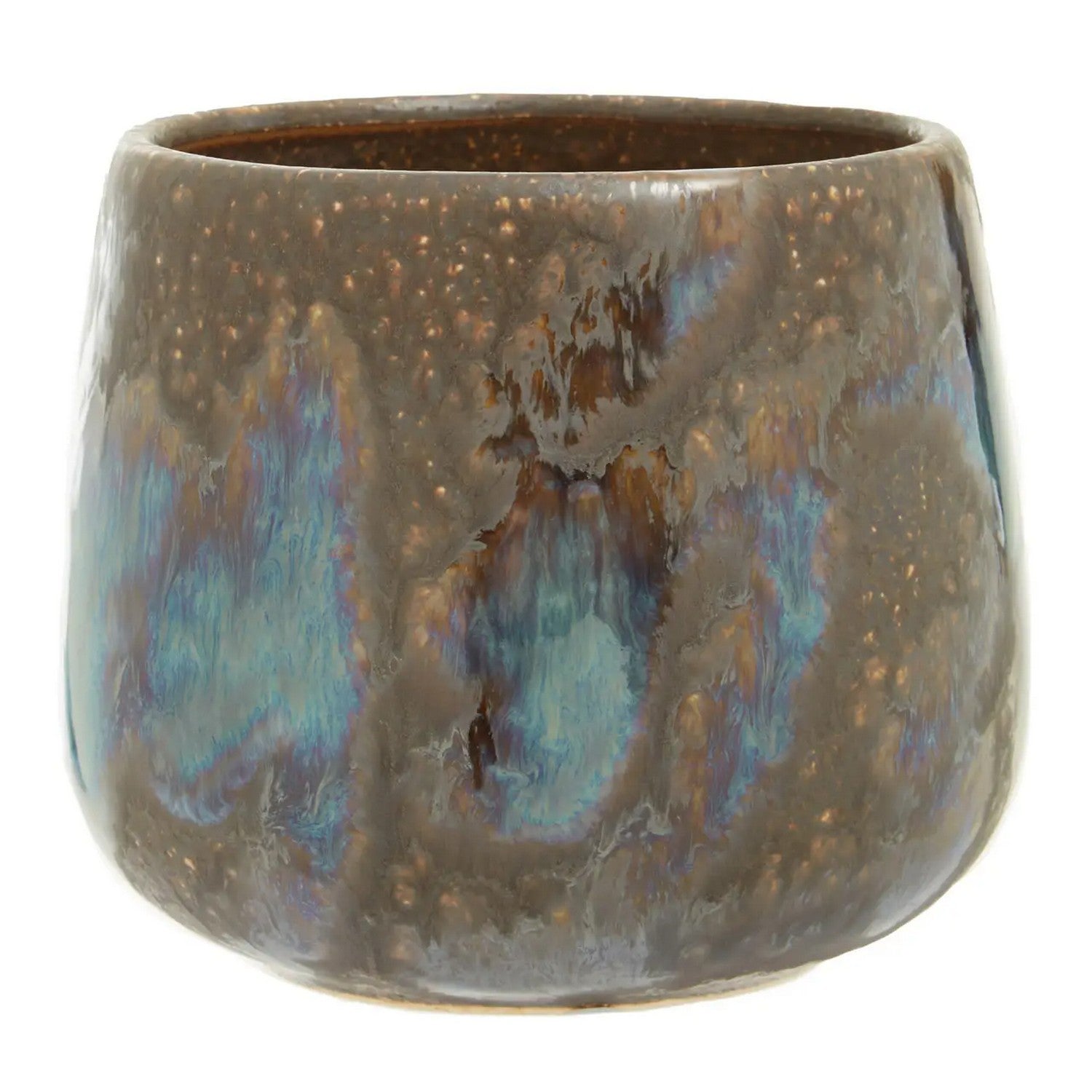 Syras Brown Reactive Glaze Planter
