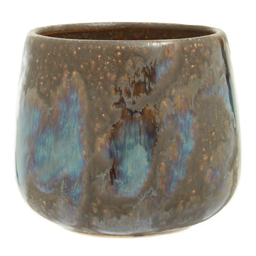 Syras Brown Reactive Glaze Planter