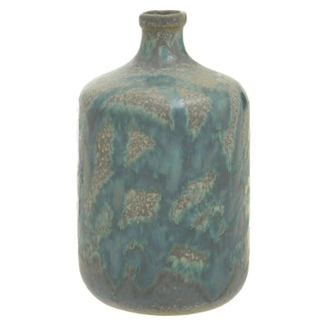 Syras Green Reactive Glaze Bottle Vase