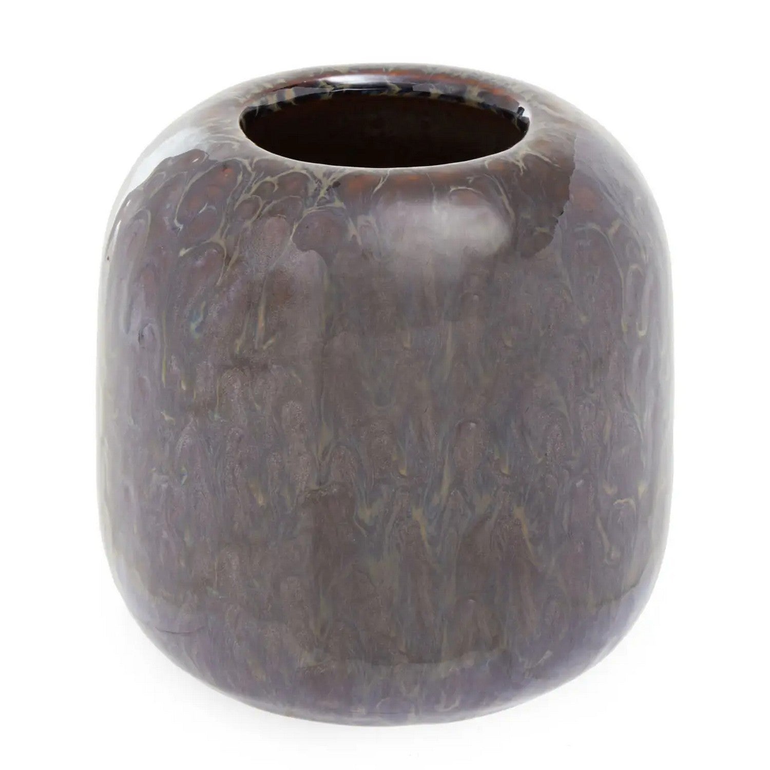Syras Dark Blue Reactive Glaze Planter