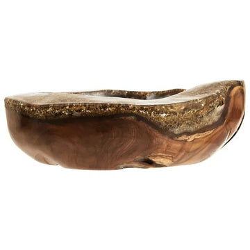 Sakura Teak Wood & Resin Bowl