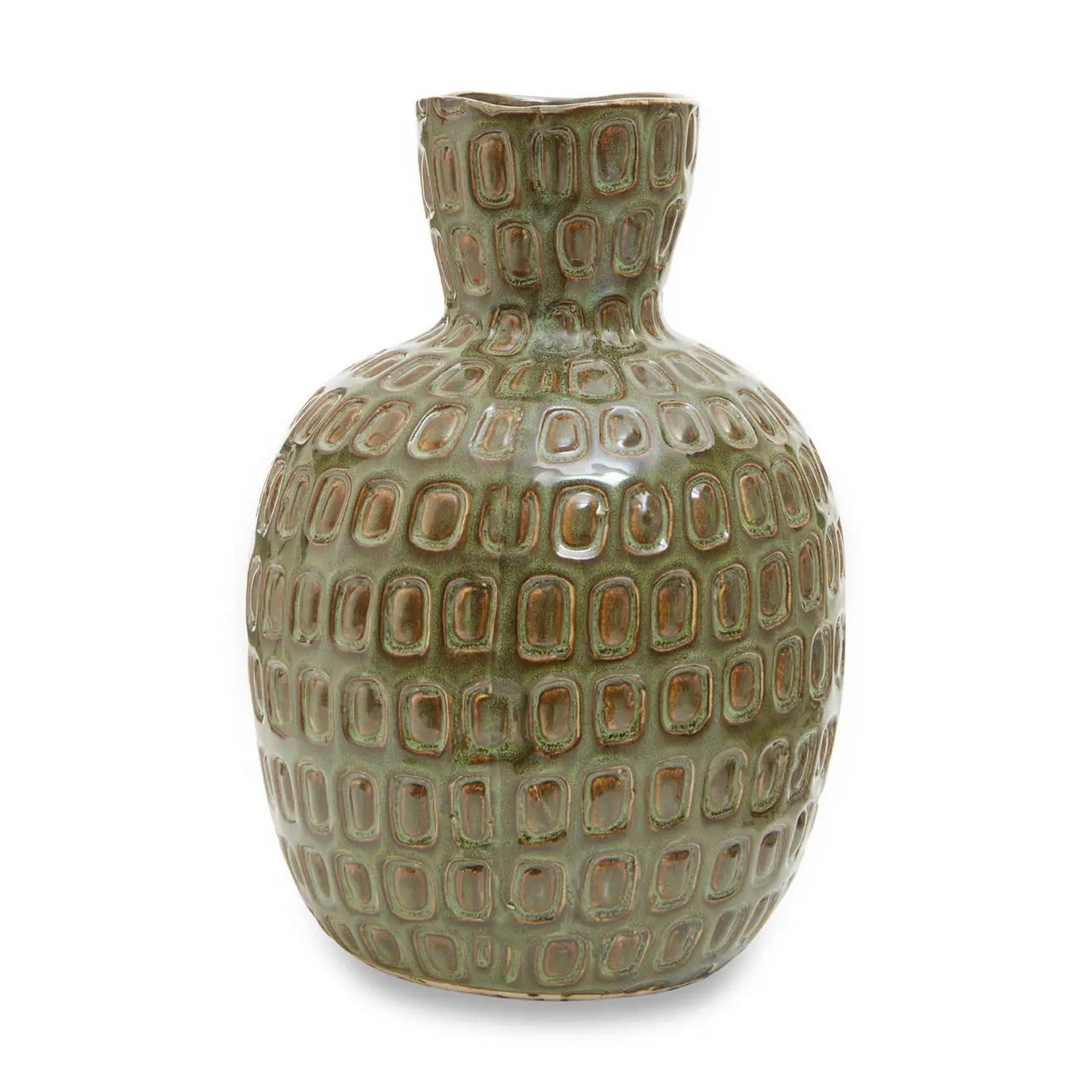 Yara Green Large Ceramic Vase