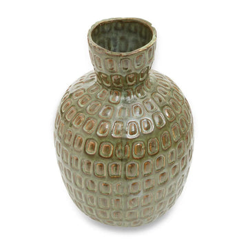 Yara Green Large Ceramic Vase