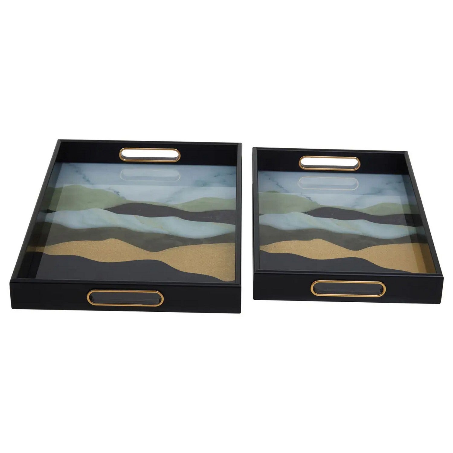 Selena Set of 2 Assorted Colour Rectangular Trays