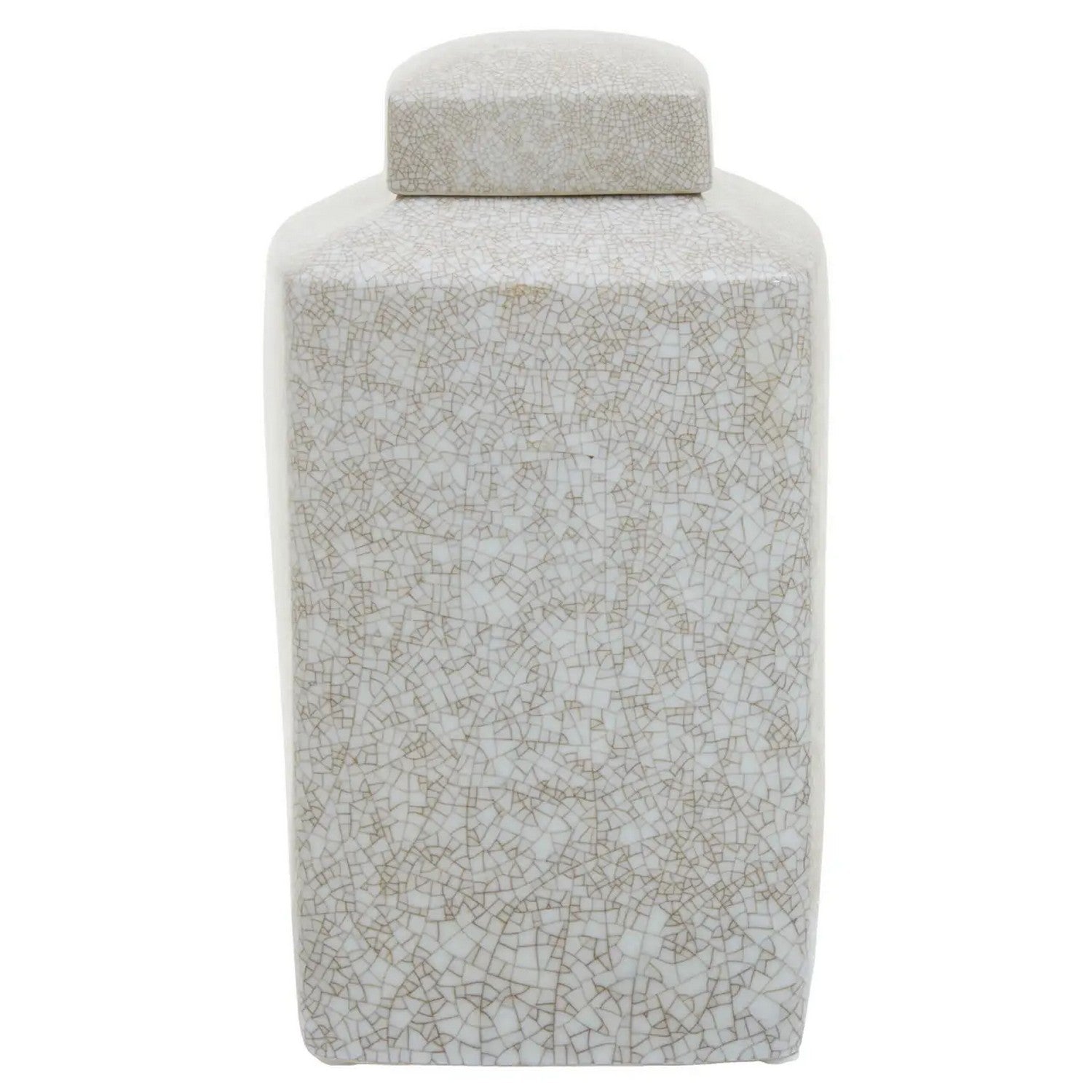 Myra Large Natural Crackle Ceramic Ginger Jar