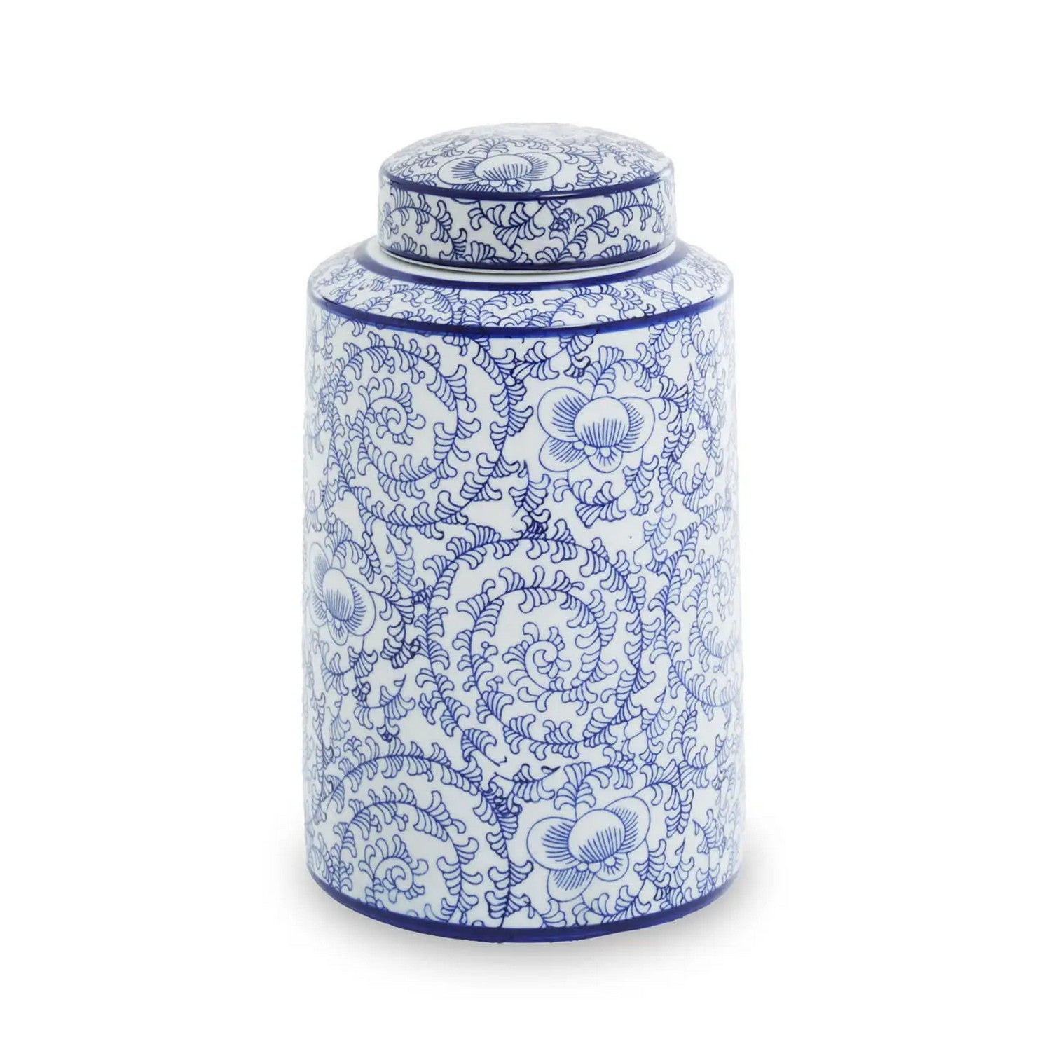 Caleb Small Blue White Ceramic Ginger Jar