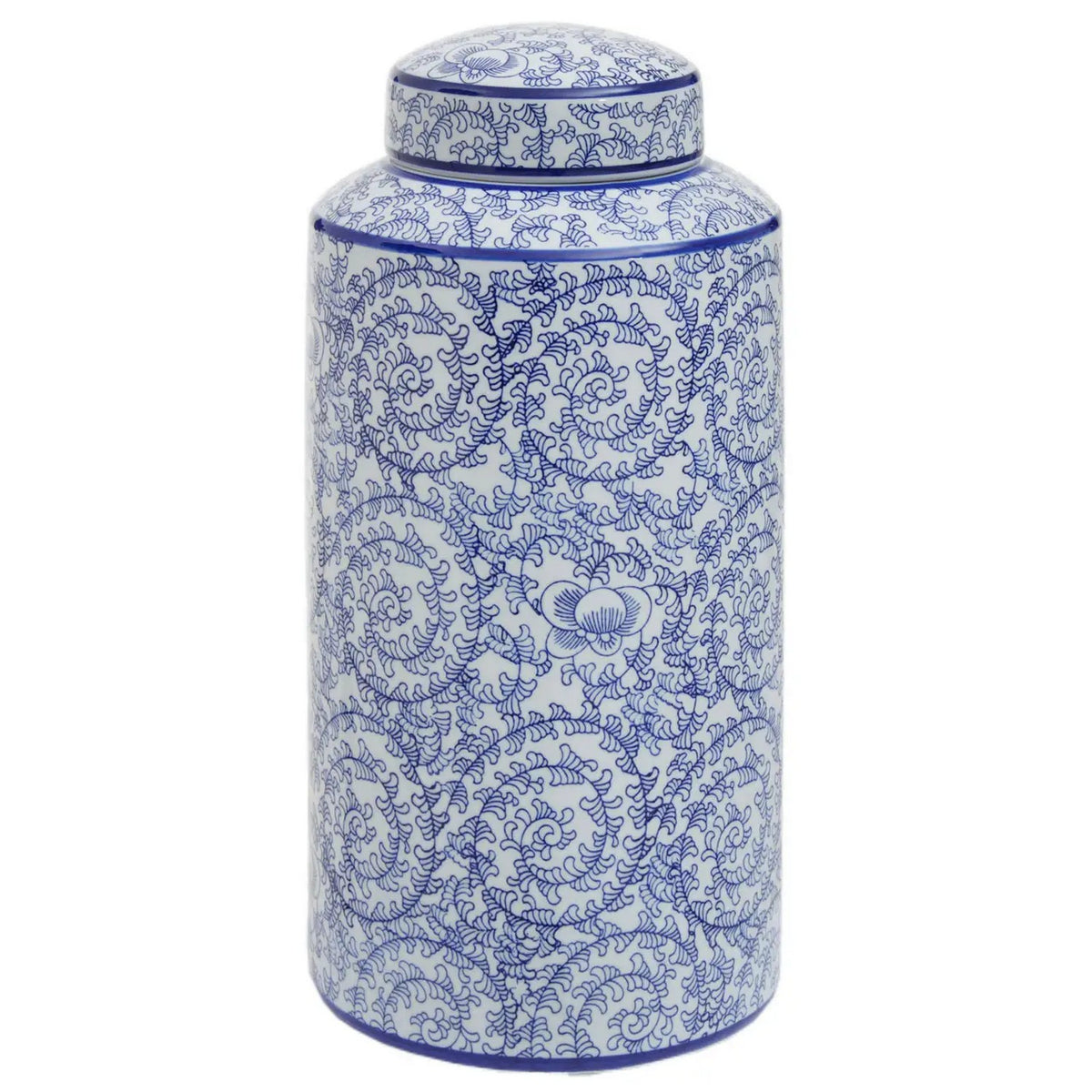 Caleb Large Blue White  Ceramic Ginger Jar