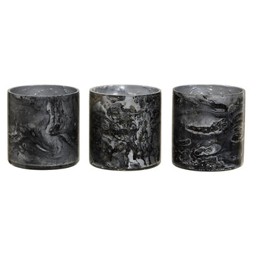 Gerun Set Of 3 Grey Tealight Holders
