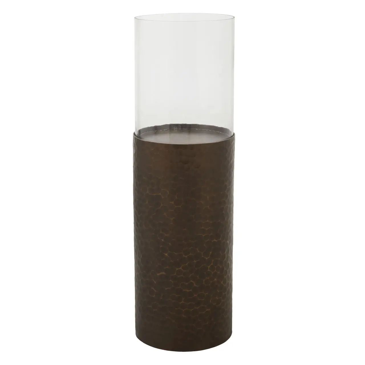 Azola Small Floor Standing Candle Holder in Antique Gold