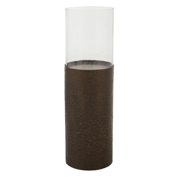Azola Small Floor Standing Candle Holder in Antique Gold