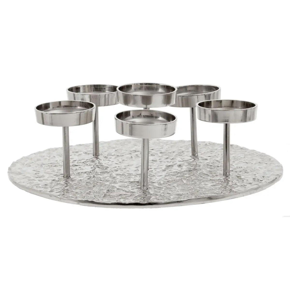 Azola Silver Round 6 Pillar Candle Holder