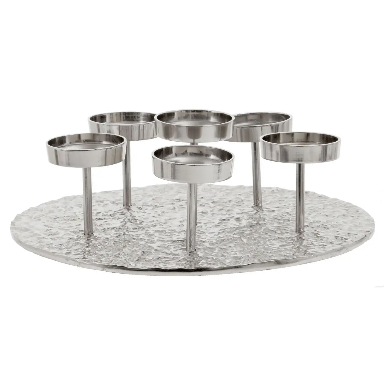 Azola Silver Round 6 Pillar Candle Holder