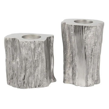 Azola Set Of Two Silver Tealight Holders