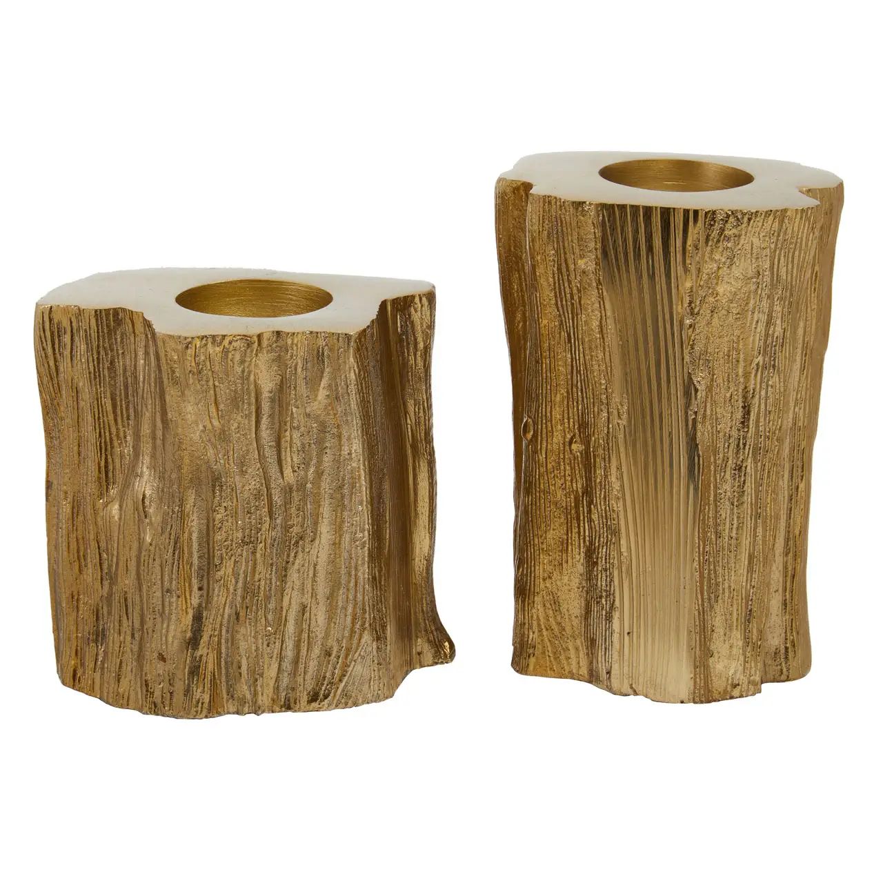 Azola Set Of Two Gold Tealight Holders