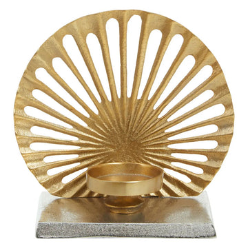 Drion Small Two Toned Silver & Gold Finish Candle Holder