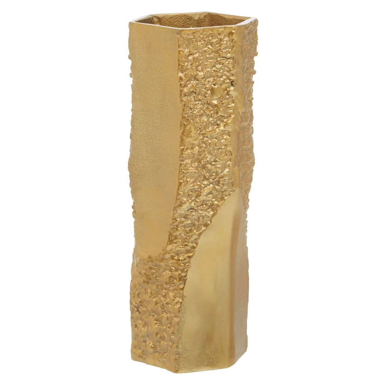 Draven Small Gold Textured Vase
