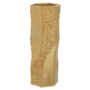 Draven Small Gold Textured Vase