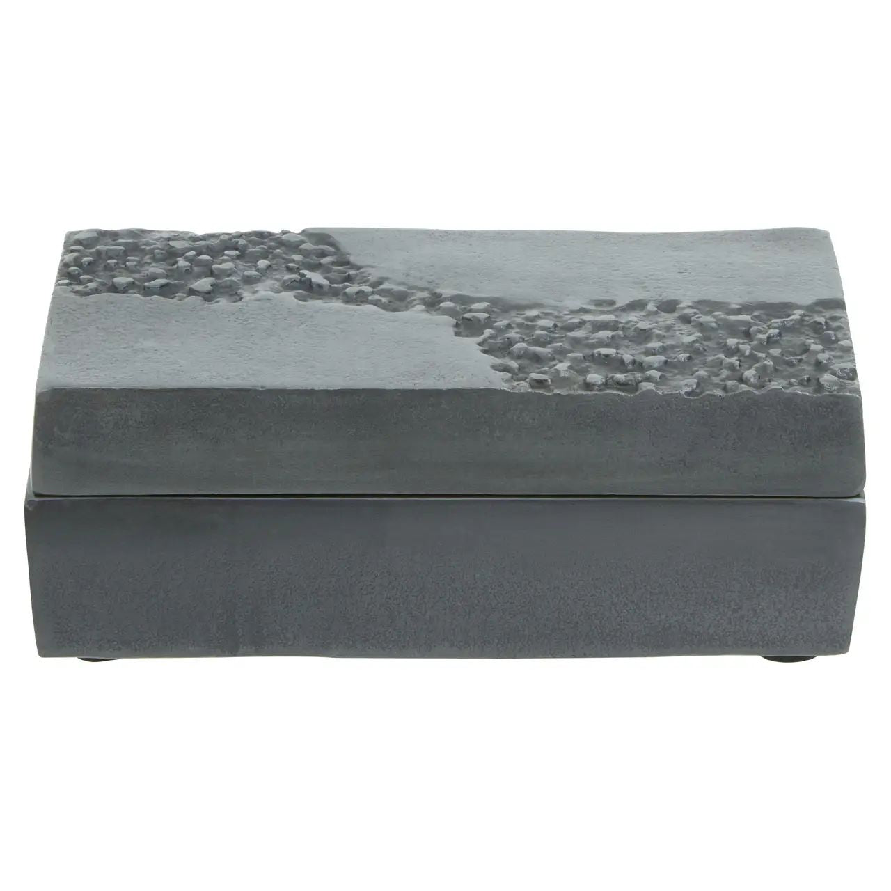 Draven Grey Finish Textured Trinket Box