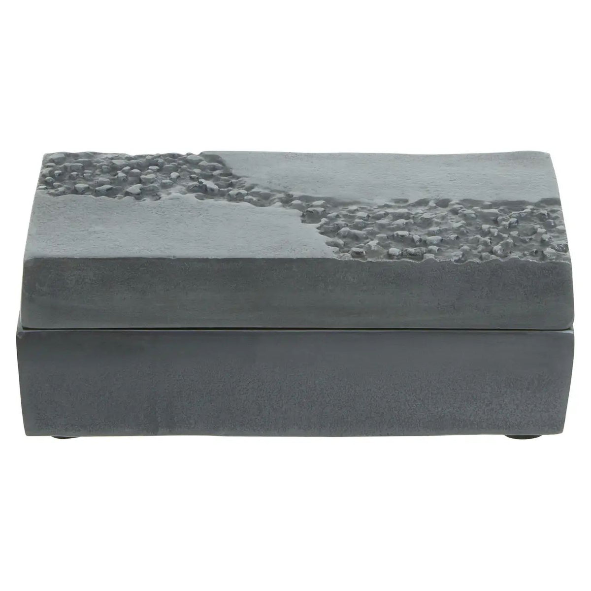 Draven Grey Finish Textured Trinket Box