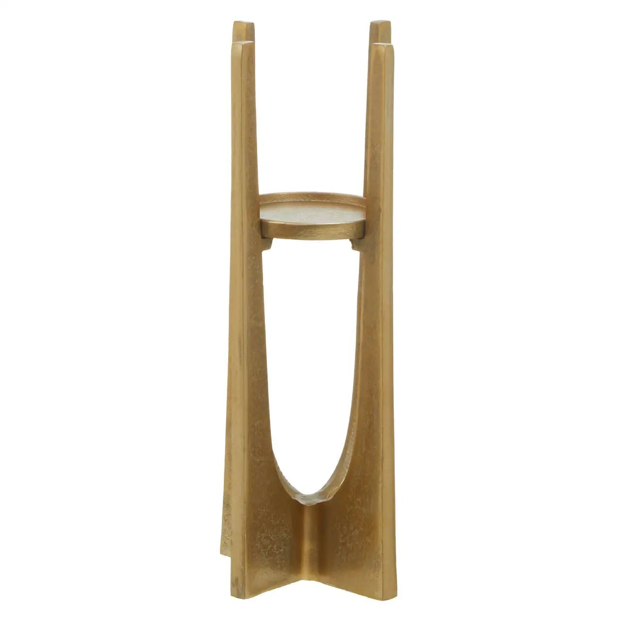 Draven Small Gold Finish Candle Holder
