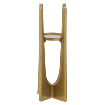 Draven Small Gold Finish Candle Holder